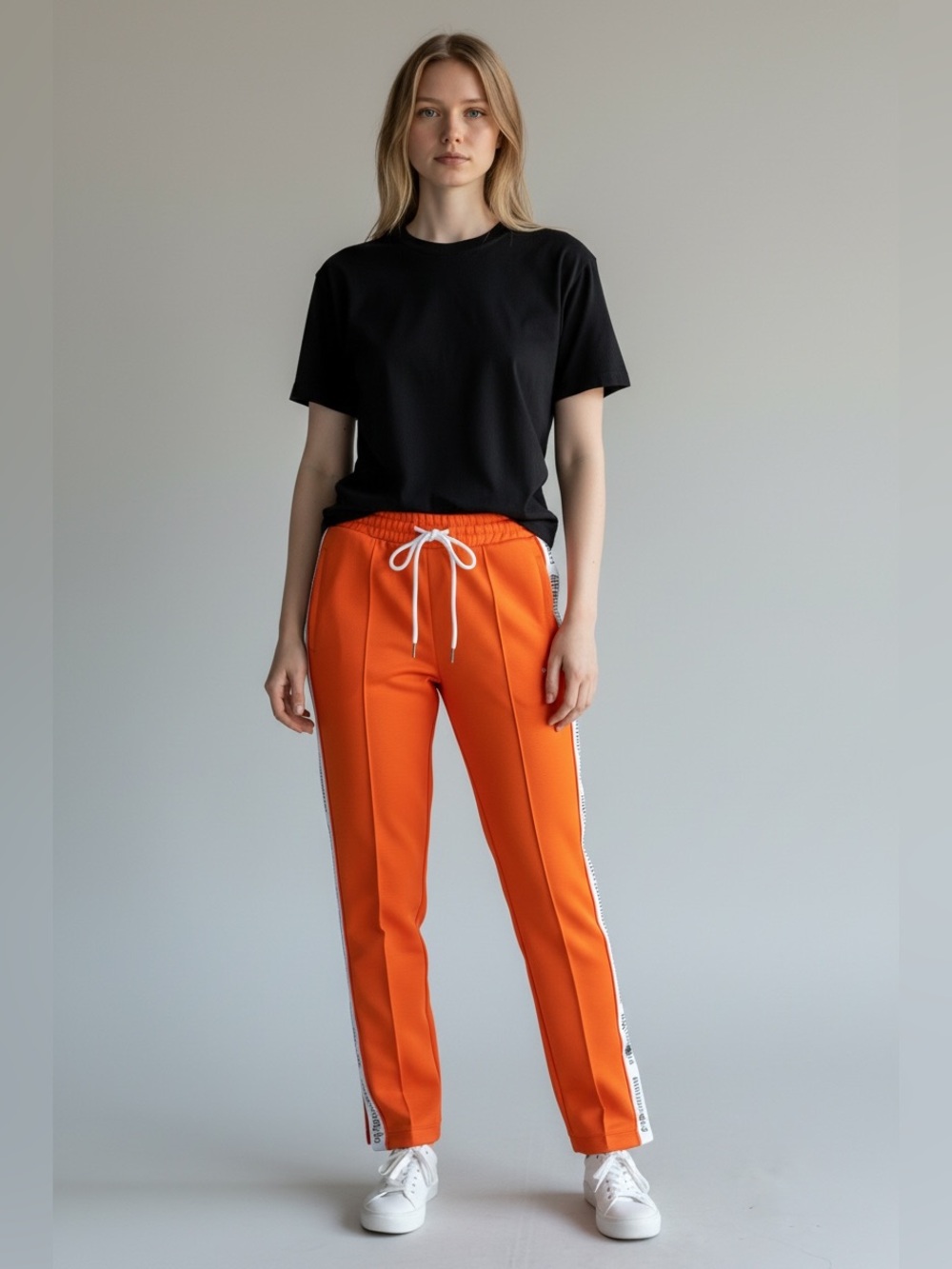 Atelier New Regime Snap-Side Track Pants Orange Sz M
